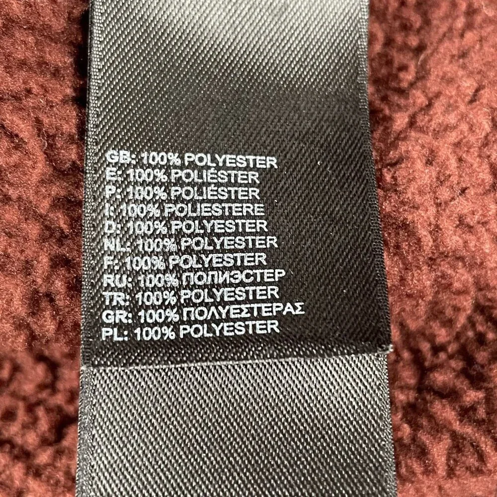 the North Face Fleece Mens Large‎ Rust 1/2 Zip Waffle